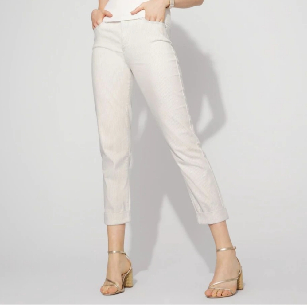 White House Black Market White Straight Leg  Cropped Jeans - Picture 3 of 12